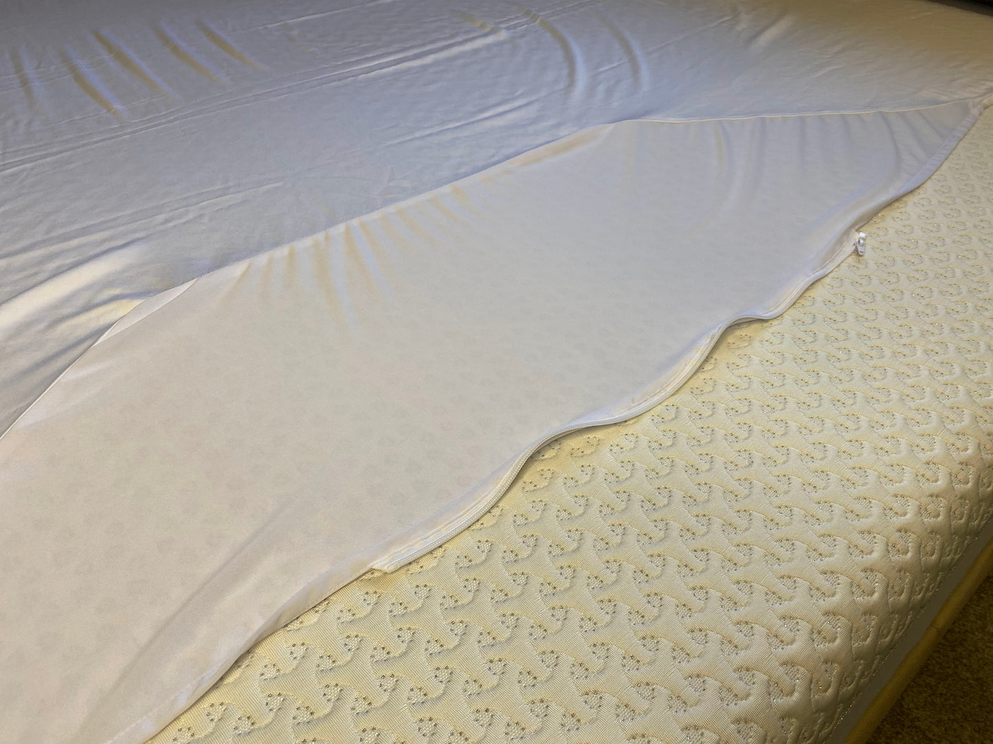 Twin Size White Fitted Flat Sheet Set